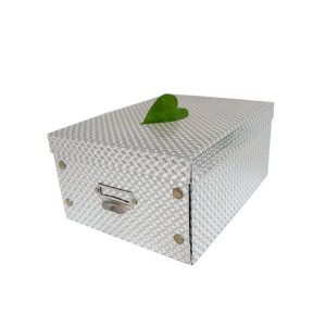 luxury custom metal button foldable gift box
